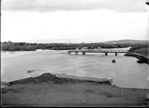 Powódź 1934, zerwany most na rzece Białej
