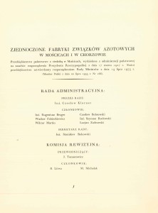 Karta tytułowa sprawozdania ZFZA 1936/1937