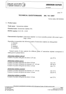 Fragment kwestionariusza technicznego w języku angielskim 2007